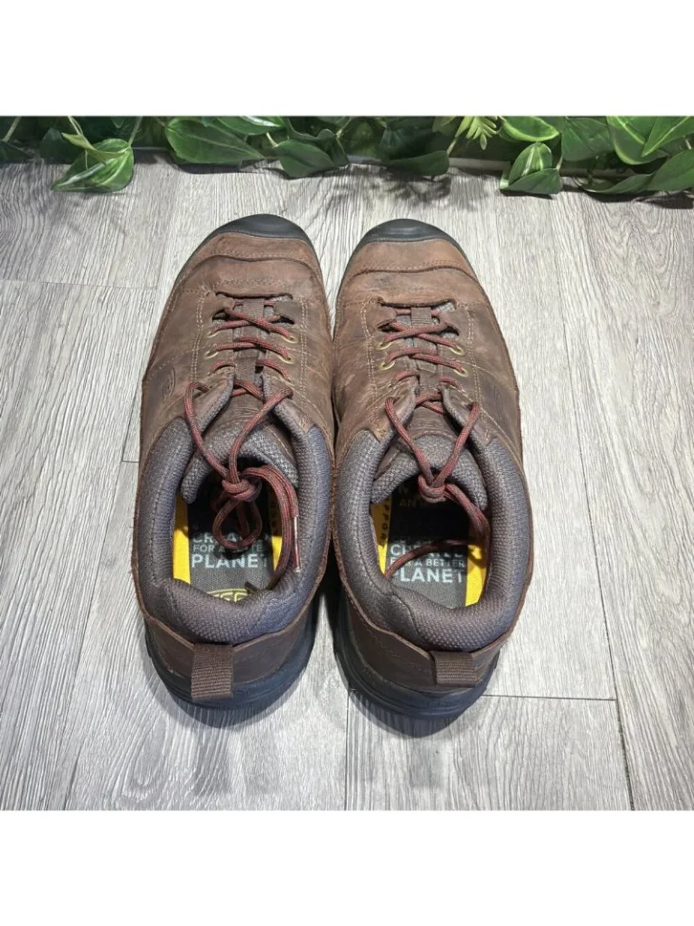 KEEN Targhee III Oxford Hiking Shoes Mens 11.5 WIDE EU 45 Brown Leather Trail